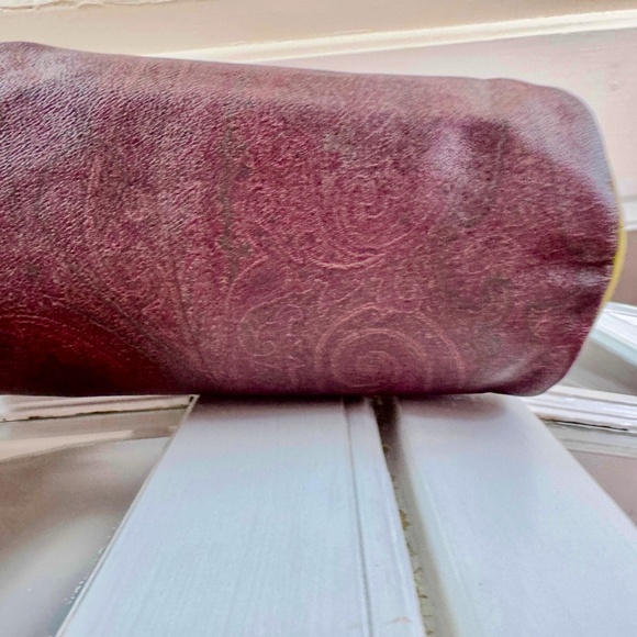 ETRO Papillon Shoulder Paisley Barrel Bag / Purse w/ Orange & Purple details EUC - Picture 9 of 13